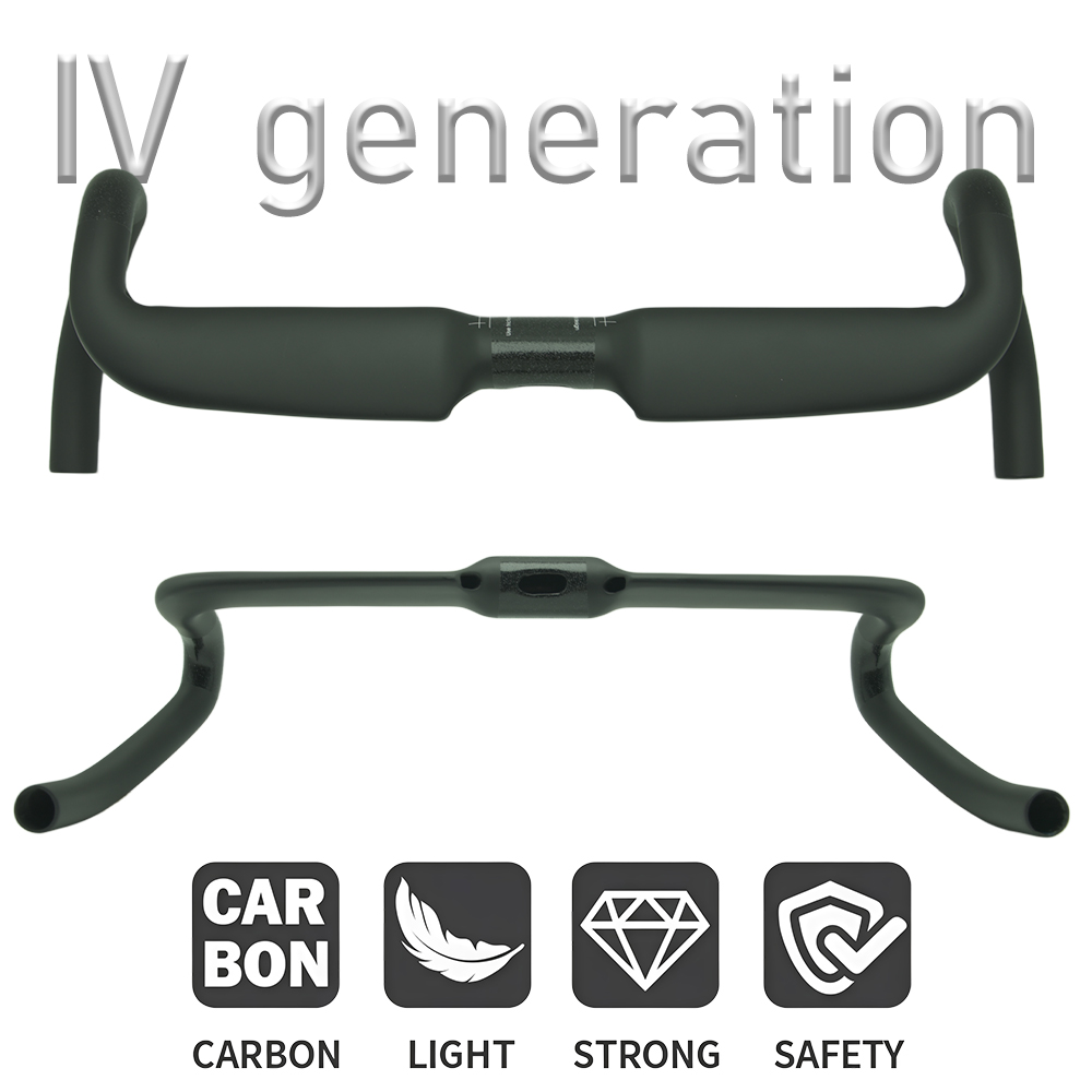 Cycling Gear Gravel - T1000 Carbonfaser-Rennradlenker 31,8 mm mit Auswärtswinkel