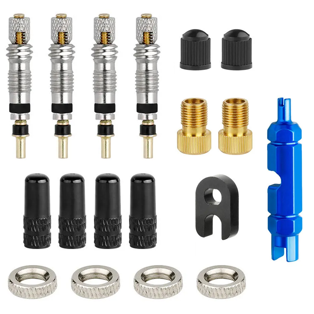 Bike Tube Repair Kit - 6/18 Stück Fahrradventilkern Französischer Ventiladapter Aufpumpzubehör