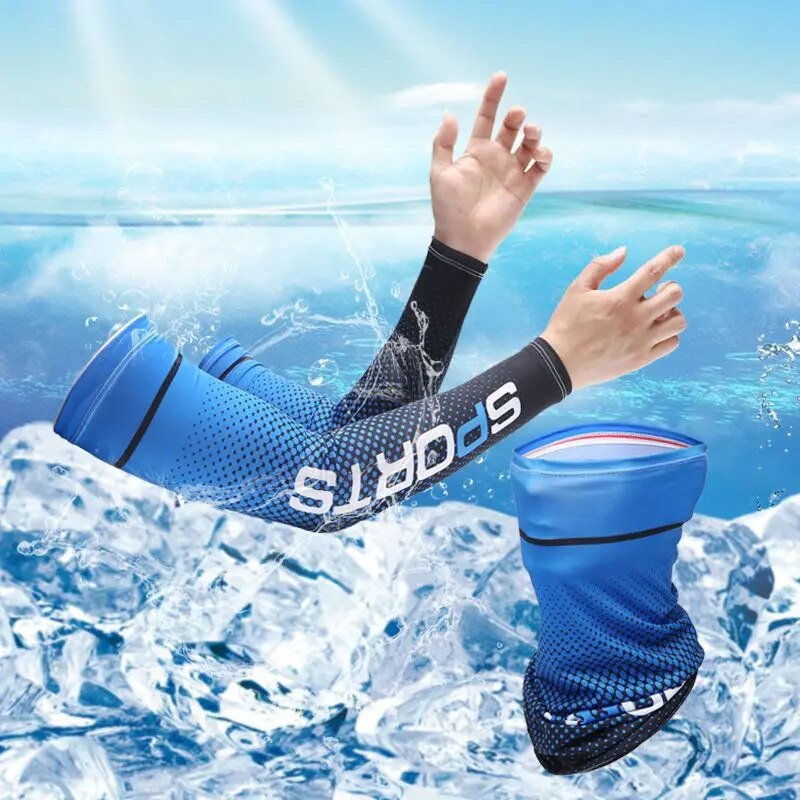 Cycling Gloves - 2 Stück Sonne UV-Schutz lange Handschuhe