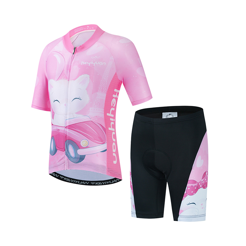 Cycling Gear Girls - KEYIYUAN Kinder Rennrad Radfahren Jersey Set