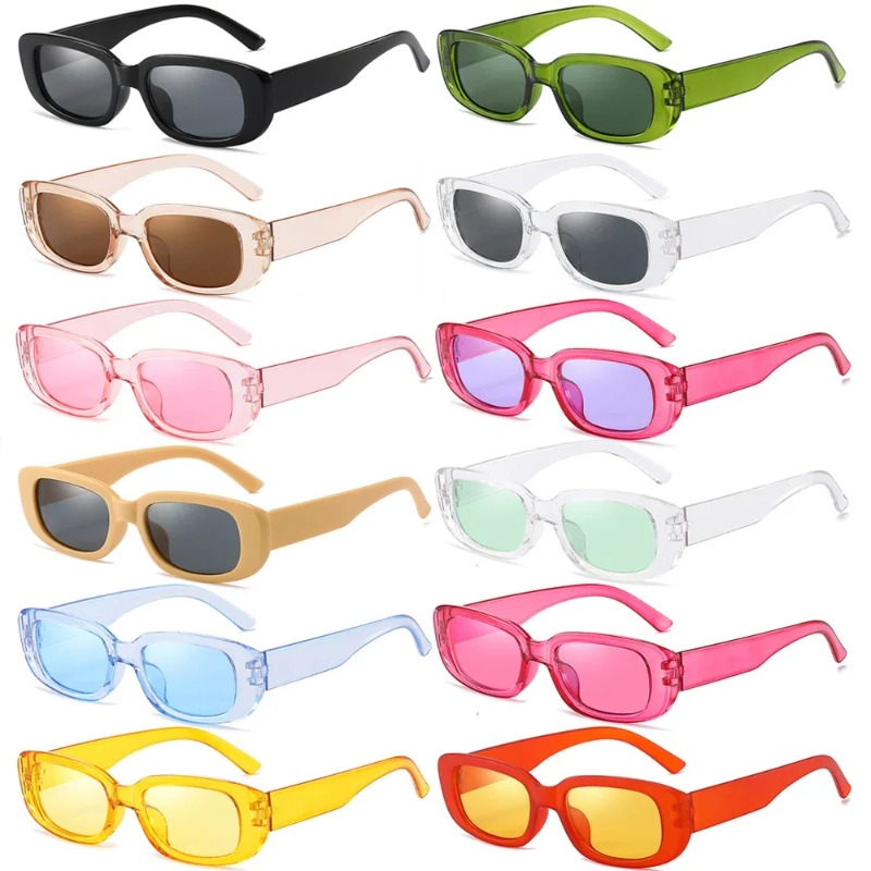 Cycling Glasses - Damen Herren Steampunk Rechteckige Sonnenbrille in