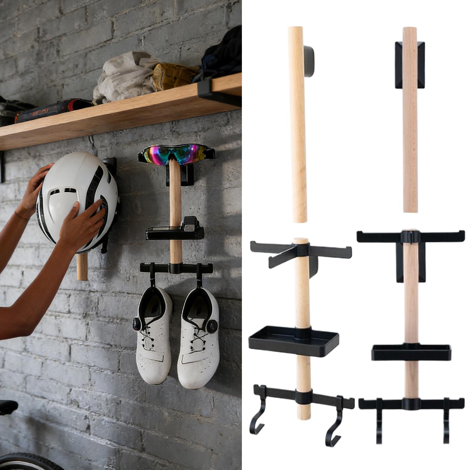 Cycling Gear Wall Hanger - Wandmontierte Aufbewahrungshalterung für Fahrradzubehör, Helm, Brille