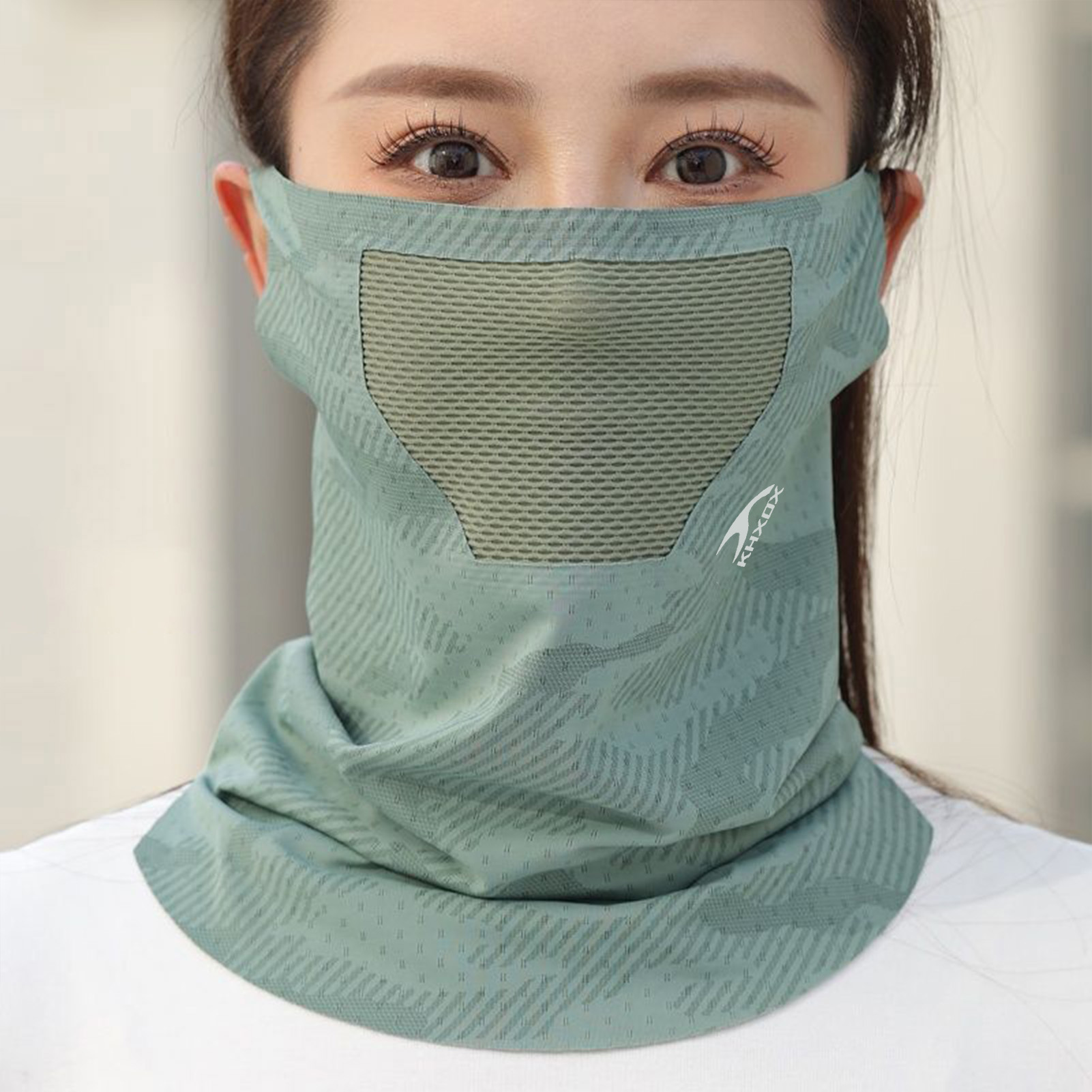 Cycling Gear Women - Atmungsaktive Outdoor-Radsport-Gesichtsmaske Sonnenschutz Nackenschutz Leichte Reitsportausrüstung
