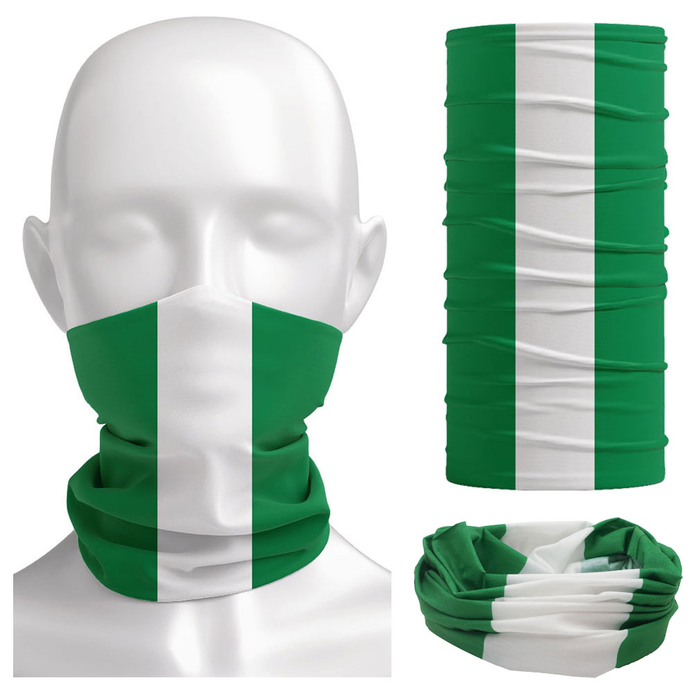Cycling Gear Women - Nigeria-Flagge, Halstuch, Damen, Halstuch, Camping, Sturmhaube