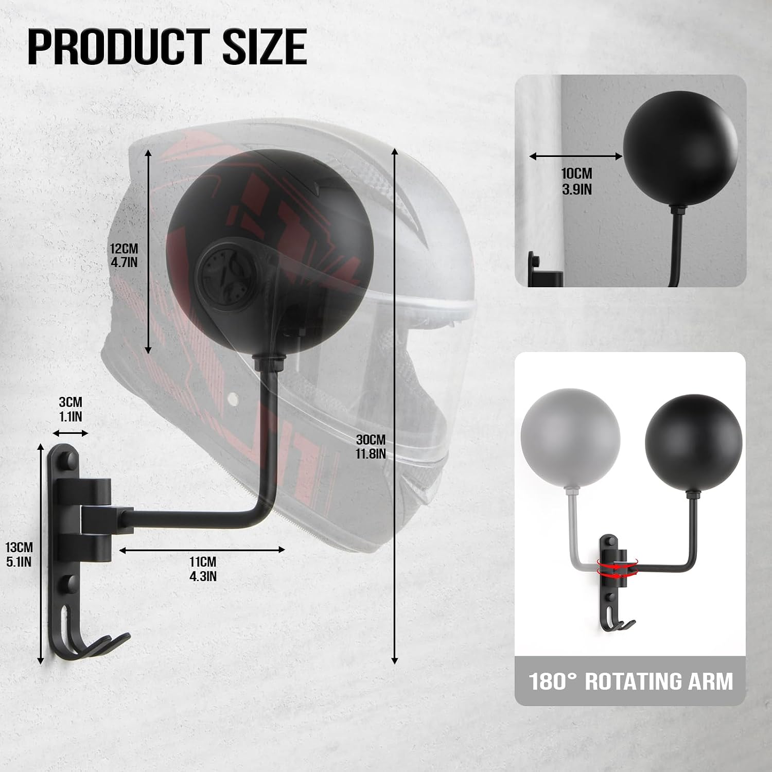 180 °   Drehbare Wandhalterung – Cycling Gear Wall Hanger Bewertung und Preis