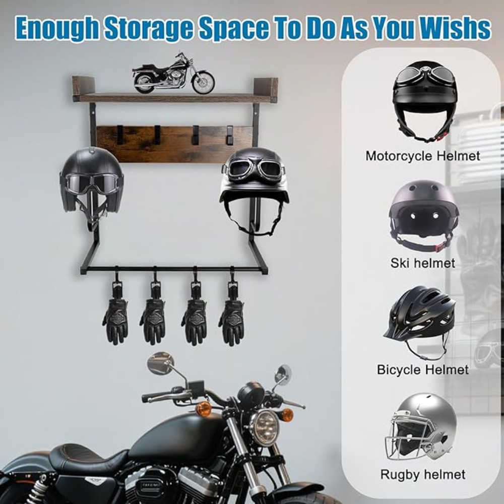 Motorradhelmhalter mit 4 Hands – Cycling Gear Wall Hanger Bewertung und Preis