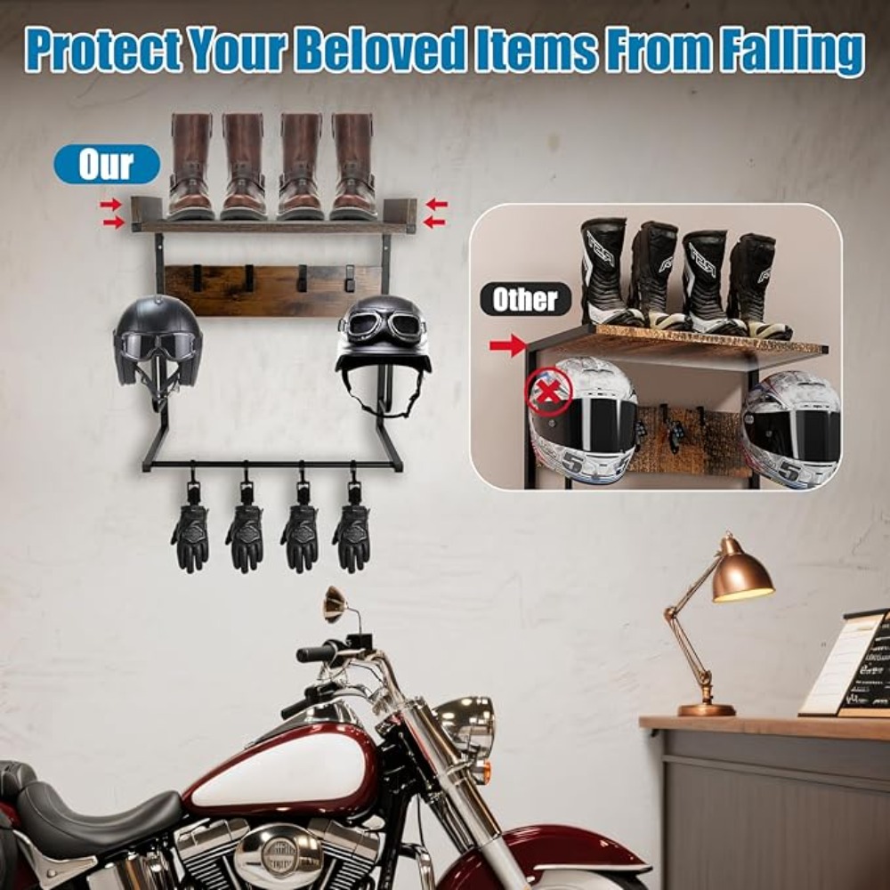 Motorradhelmhalter mit 4 Hands – Cycling Gear Wall Hanger Bewertung und Preis