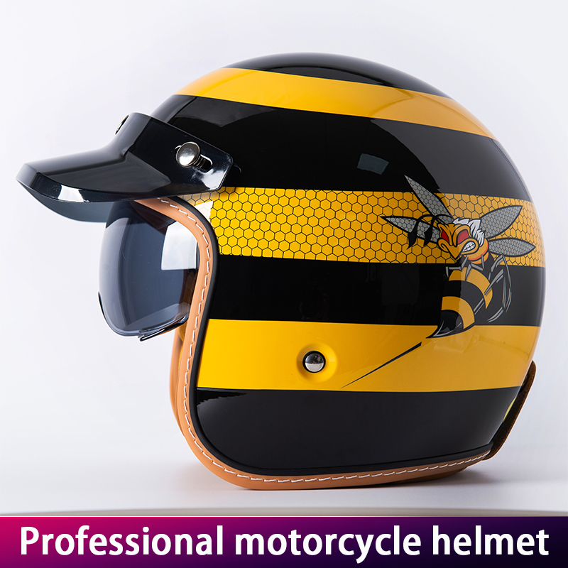 Neuer Retro-Motorradhelm, gelb – Yellow Cycling Gear Bewertung und Preis